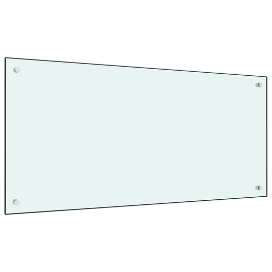 Vidaxl spatscherm keuken 100x50 cm gehard glas wit