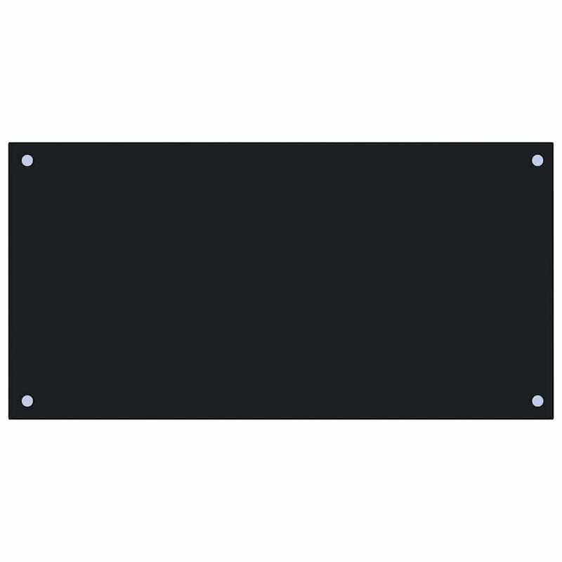 Load image into Gallery viewer, Vidaxl spatscherm keuken 80x40 cm gehard glas zwart
