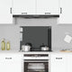 Vidaxl spatscherm keuken 80x60 cm gehard glas zwart