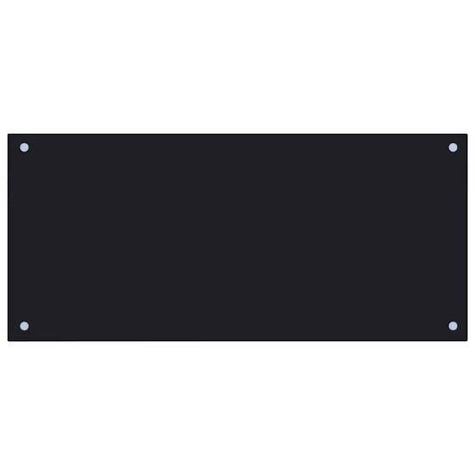 Vidaxl spatscherm keuken 90x40 cm gehard glas zwart