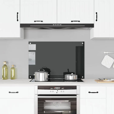 Vidaxl spatscherm keuken 90x60 cm gehard glas zwart