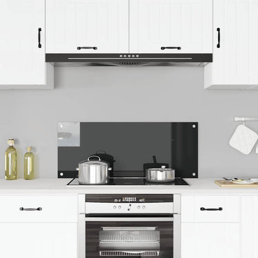 Vidaxl spatscherm keuken 100x40 cm gehard glas zwart
