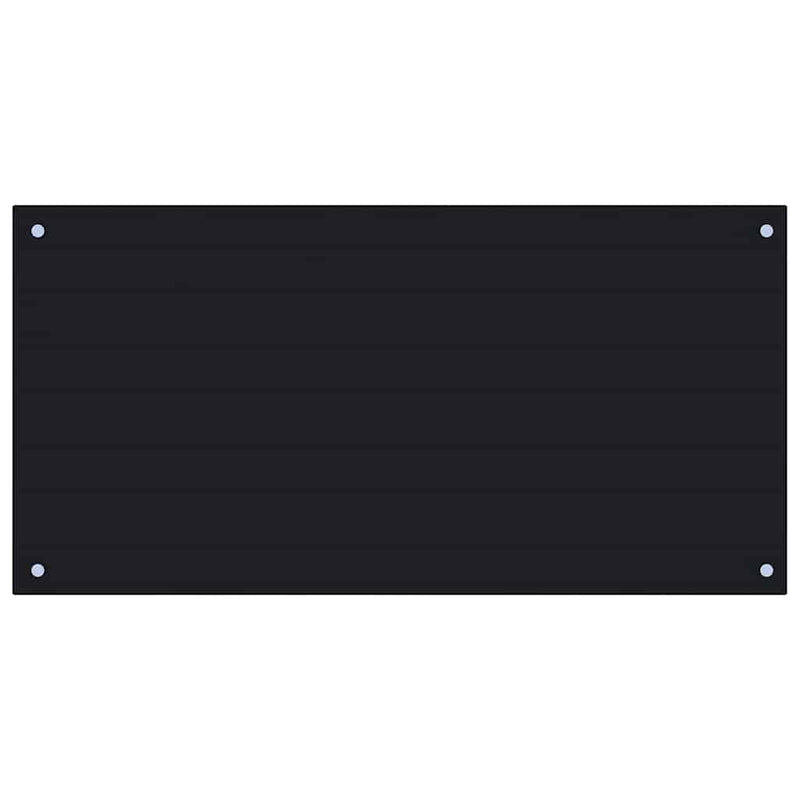Load image into Gallery viewer, Vidaxl spatscherm keuken 100x50 cm gehard glas zwart
