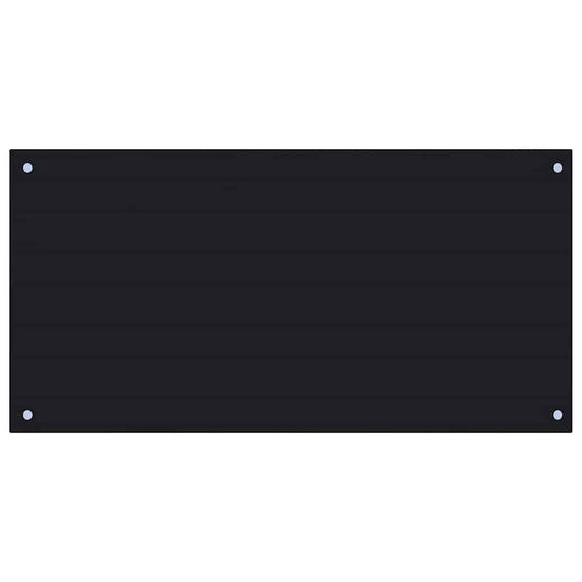 Vidaxl spatscherm keuken 100x50 cm gehard glas zwart