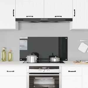 Vidaxl spatscherm keuken 100x50 cm gehard glas zwart