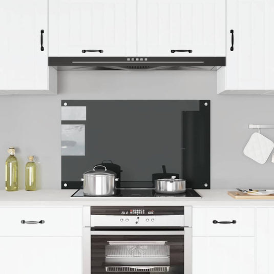 Vidaxl spatscherm keuken 100x60 cm gehard glas zwart