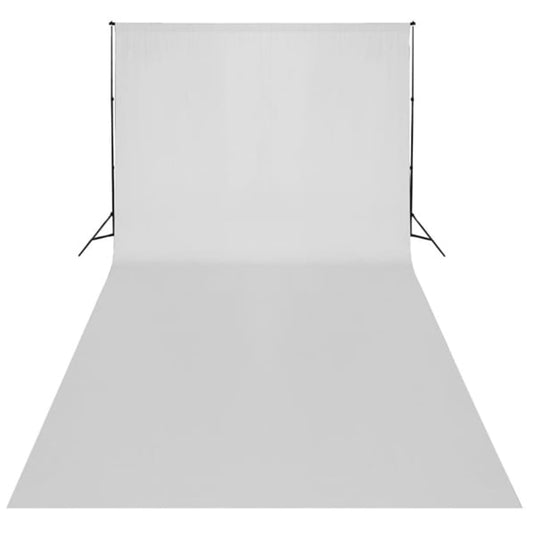 Vidaxl achtergrond zonder standaard 600x300 cm katoen wit