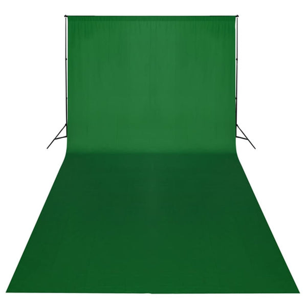 VidaXL Studioset met groene achtergrond en lampen 600x300 cm