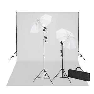 Vidaxl studioset met witte achtergrond en lampen 600x300 cm