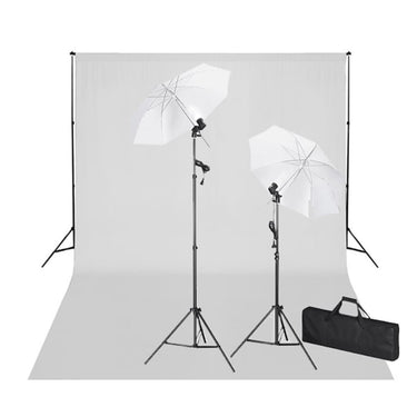 Vidaxl studioset met witte achtergrond en lampen 600x300 cm