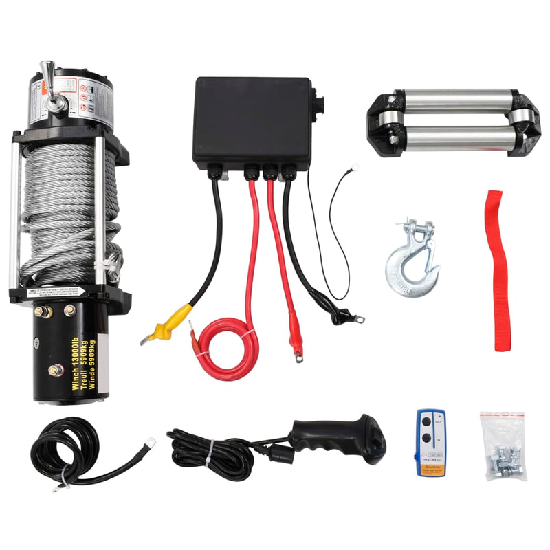 Load image into Gallery viewer, VidaXL Elektrische lier 12 V 5909 kg
