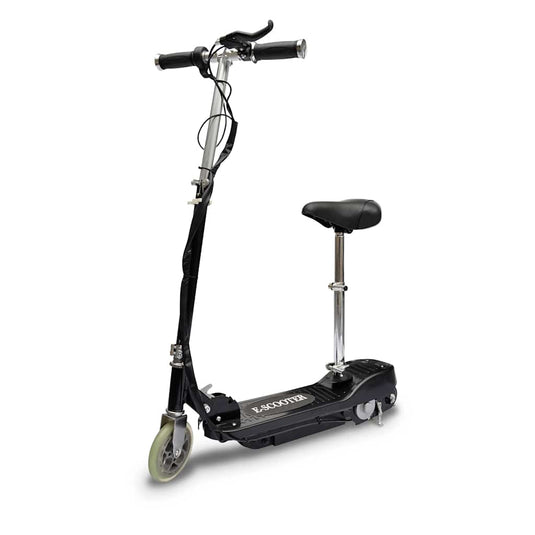 Vidaxl step elektrisch met zitje 120 w zwart