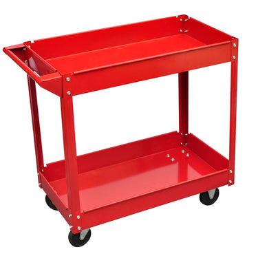 Vidaxl gereedschapstrolley 100 kg rood