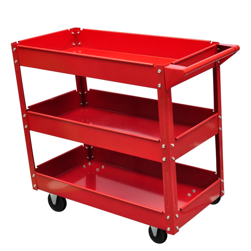 Load image into Gallery viewer, Vidaxl gereedschapswagen 100 kg rood
