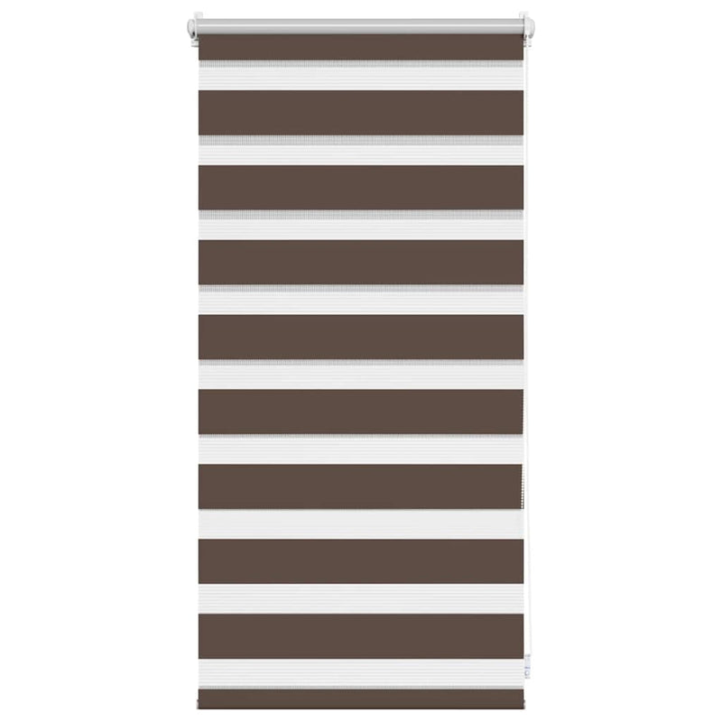 Load image into Gallery viewer, Vidaxl zebra rolgordijn 40,9x100 cm stofbreedte 36,7 cm koffiebruin
