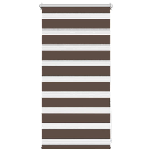 Vidaxl zebra rolgordijn 40,9x100 cm stofbreedte 36,7 cm koffiebruin