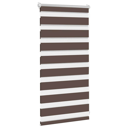 Vidaxl zebra rolgordijn 40,9x100 cm stofbreedte 36,7 cm koffiebruin
