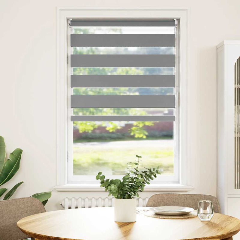 Load image into Gallery viewer, Vidaxl duo rolgordijn 70x120cm grijs
