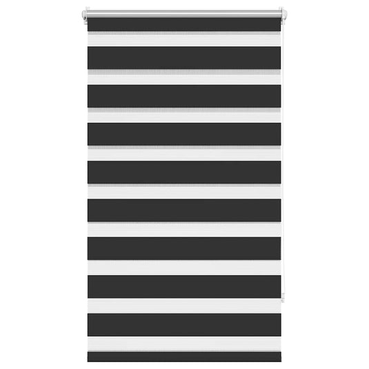 Vidaxl zebra rolgordijn 70,9 x 120 cm stofbreedte 66,7 cm zwart