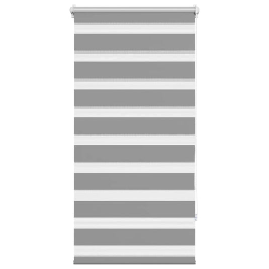 Vidaxl zebra rolgordijn 80,9 x 150 cm stofbreedte 76,7 cm grijs