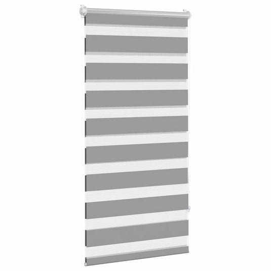 Vidaxl zebra rolgordijn 80,9 x 150 cm stofbreedte 76,7 cm grijs
