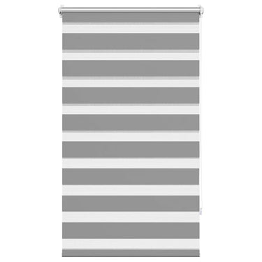 Vidaxl zebra rolgordijn 90,9 x 150 cm stofbreedte 86,7 cm grijs
