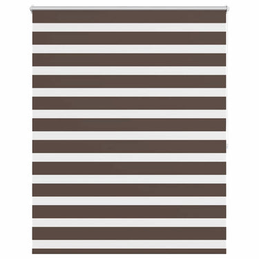 Vidaxl zebra rolgordijn 120,9 x 175 cm stofbreedte 116,7 cm koffiebruin