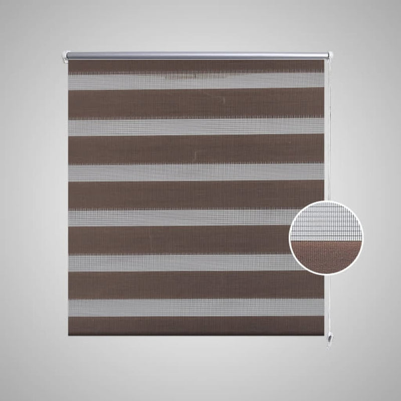Load image into Gallery viewer, VidaXL Duo rolgordijn 120 x 230 cm koffiebruin
