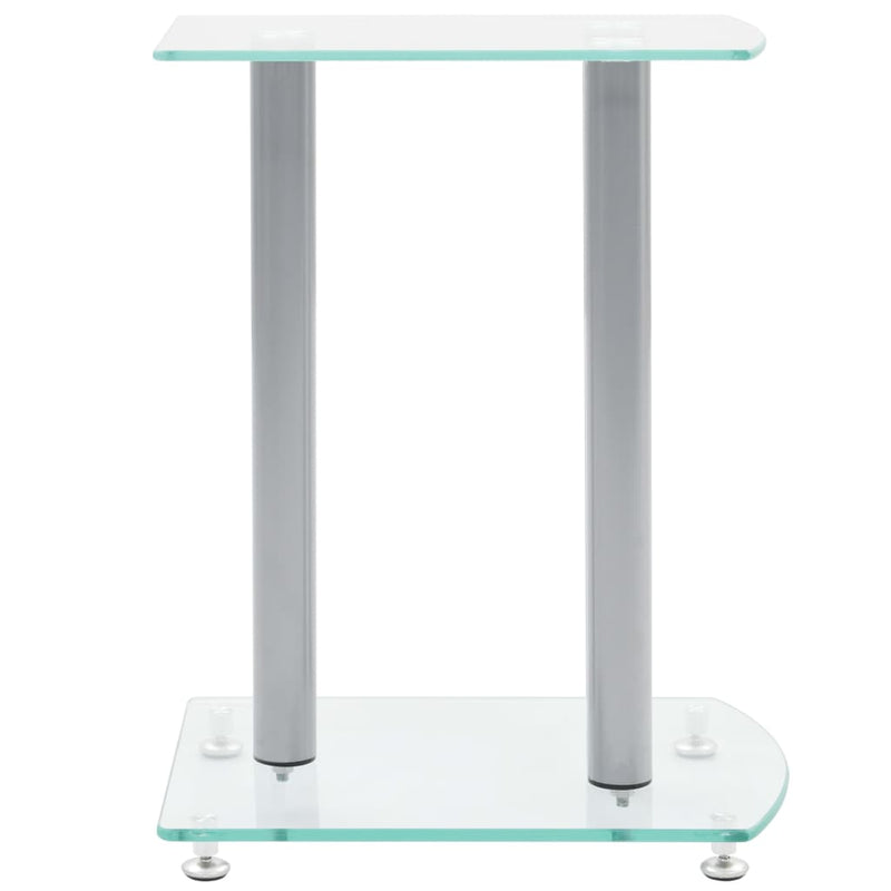Load image into Gallery viewer, Vidaxl aluminium luidsprekerstandaards transparant veiligheidsglas 2st
