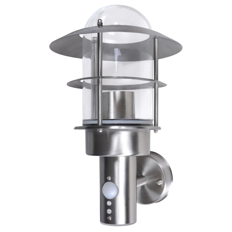Load image into Gallery viewer, VidaXL Buitenmuurlamp met bewegingssensor RVS
