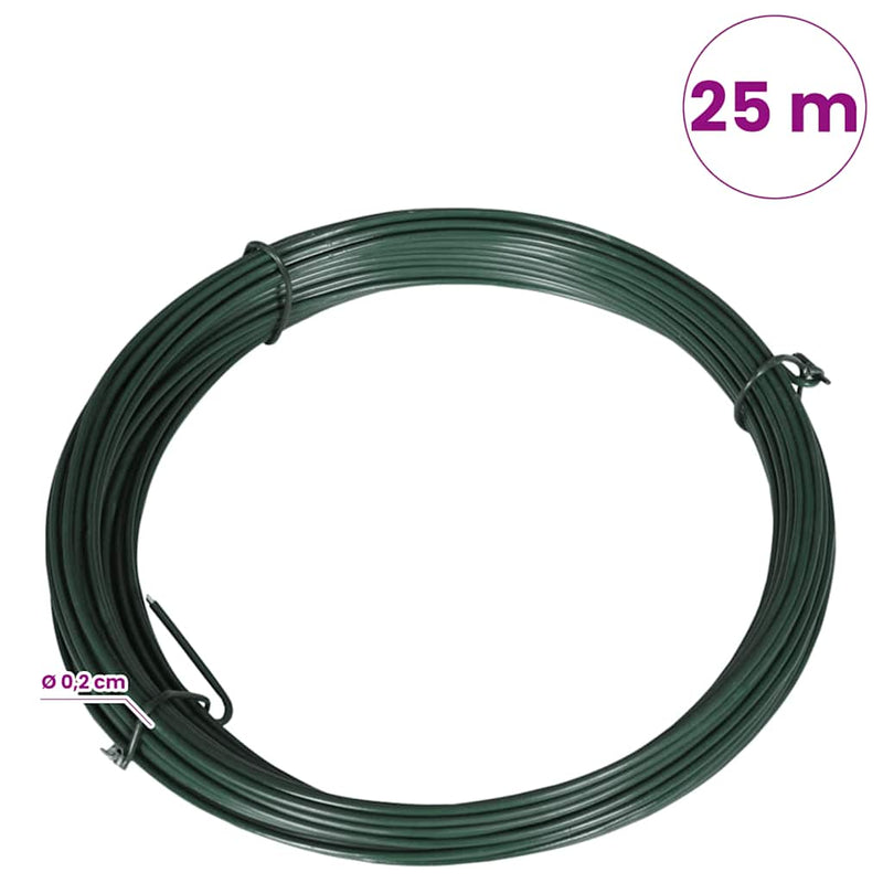 Load image into Gallery viewer, Vidaxl hekbinddraad 25 m 1,4 2 mm staal groen
