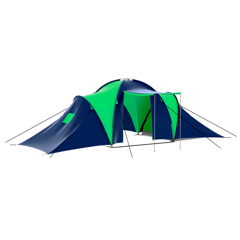 Load image into Gallery viewer, Vidaxl tent 9-persoons polyester blauw en groen

