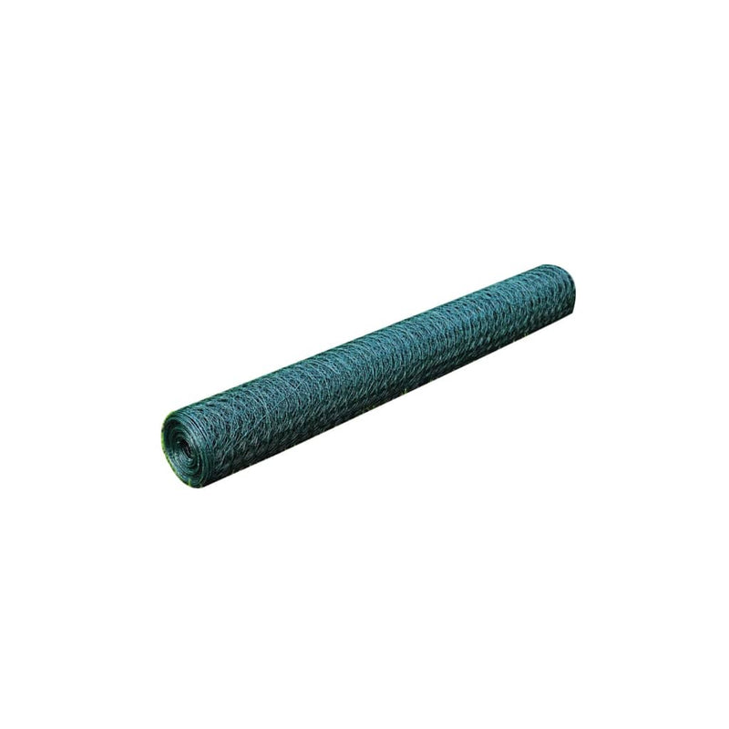 Load image into Gallery viewer, Vidaxl kippengaas 25x0,75 m staal met pvc-coating groen
