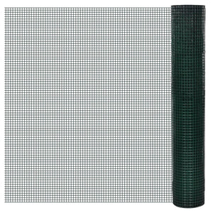 Vidaxl kippengaas 10x1 m gegalvaniseerd staal met pvc-coating groen