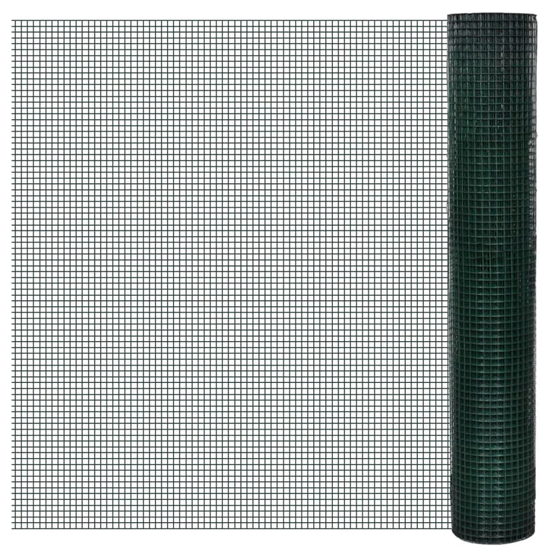 Load image into Gallery viewer, Vidaxl kippengaas 10x1 m gegalvaniseerd staal met pvc-coating groen
