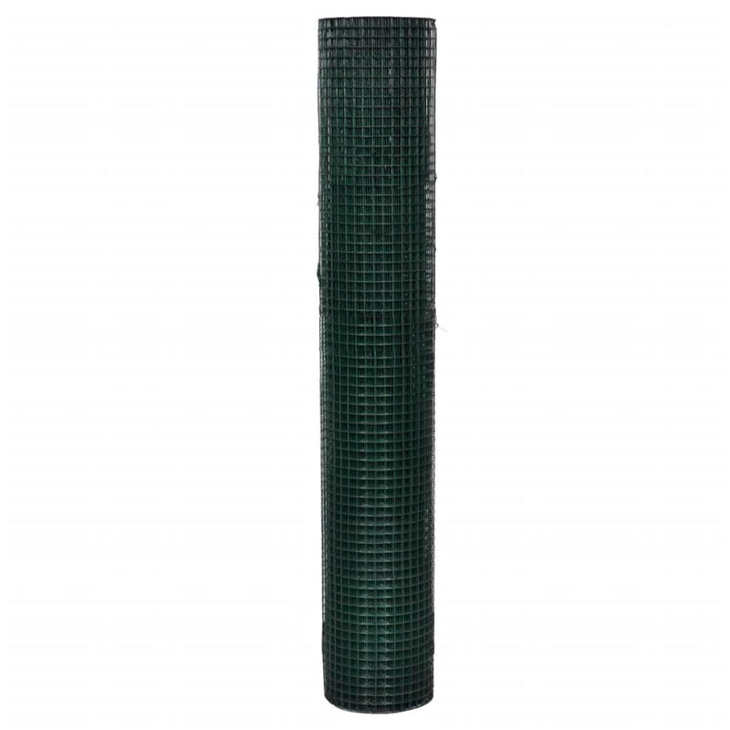 Load image into Gallery viewer, VidaXL Kippengaas 10x1 m gegalvaniseerd staal met PVC-coating groen
