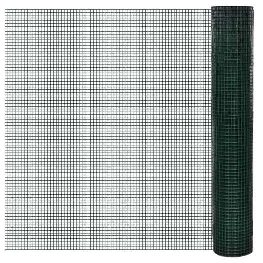 Vidaxl kippengaas 1x25 m gegalvaniseerd staal groen