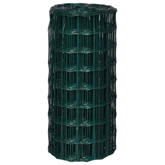 Vidaxl euro hek 10x0,8 m staal groen