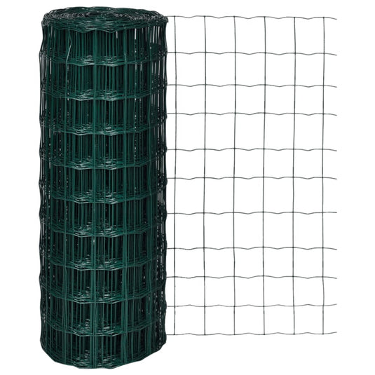Vidaxl euro hek 10x1,0 m staal groen