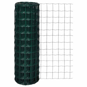 Vidaxl euro hek 10x1,2 m staal groen