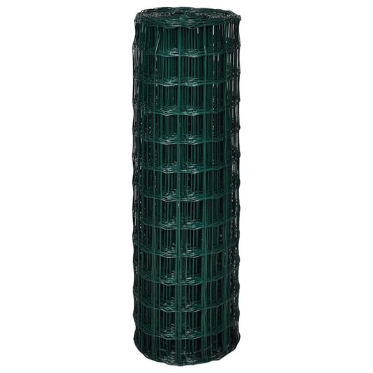 Vidaxl euro hek 10x1,2 m staal groen