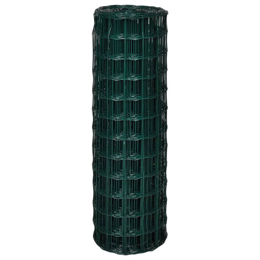 Vidaxl euro hek 10x1,2 m staal groen