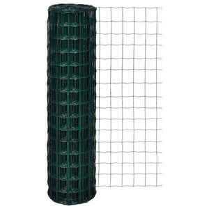 Vidaxl euro hek 10x1,5 m staal groen