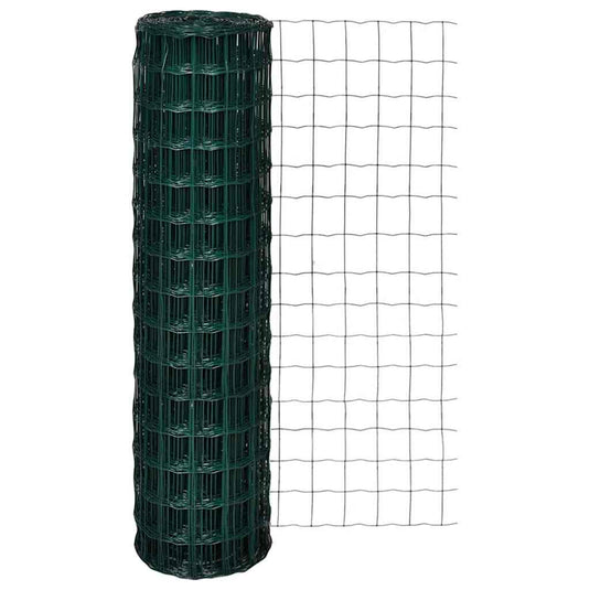 Vidaxl euro hek 10x1,5 m staal groen