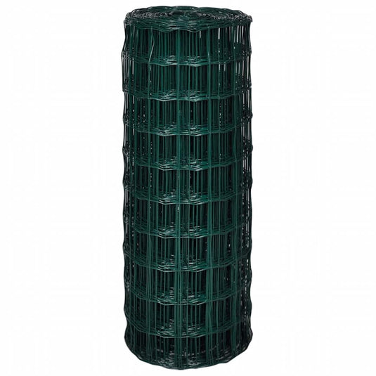 Vidaxl euro hek 25x1,0 m staal groen