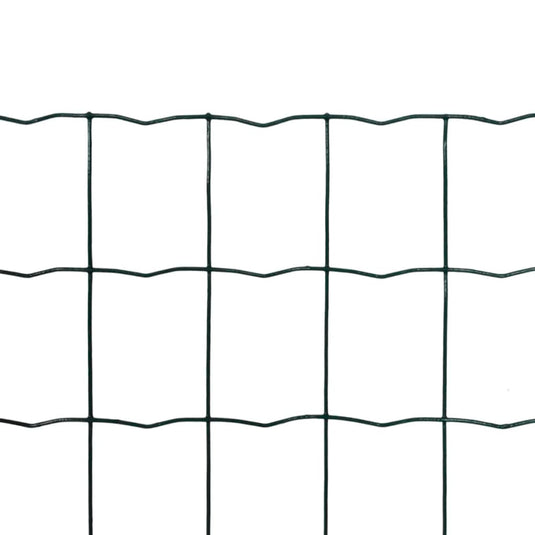 Vidaxl euro hek 25x1,2 m staal groen