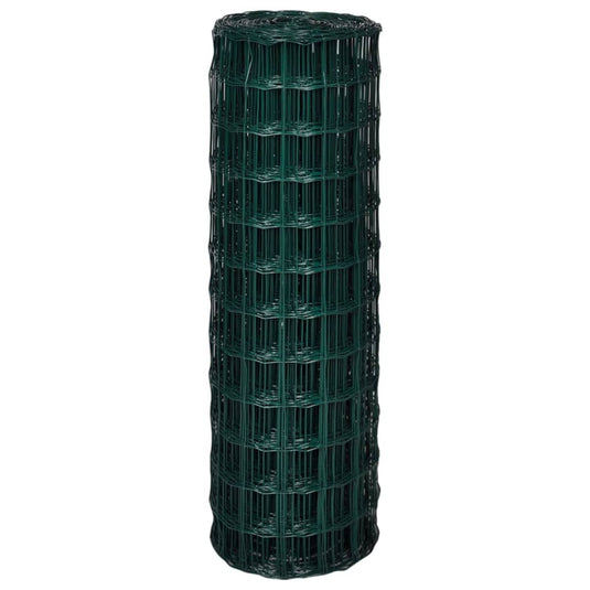 Vidaxl euro hek 25x1,2 m staal groen