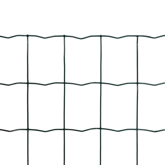 Vidaxl euro hek 25x1,5 m staal groen