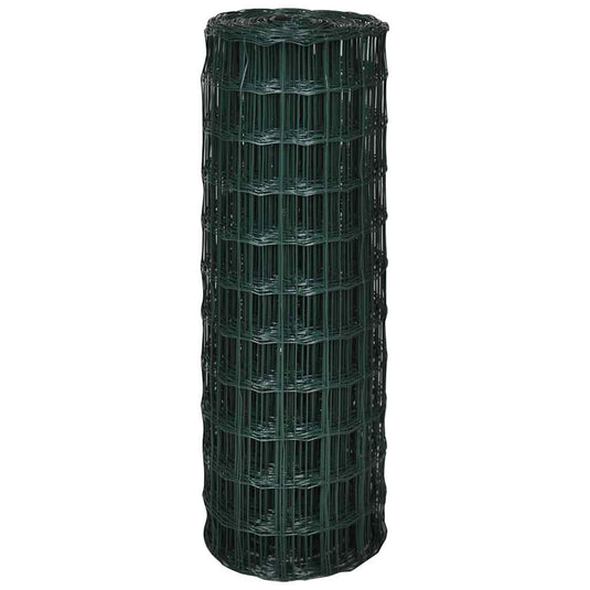 Vidaxl euro hek 10x1,2 m staal groen
