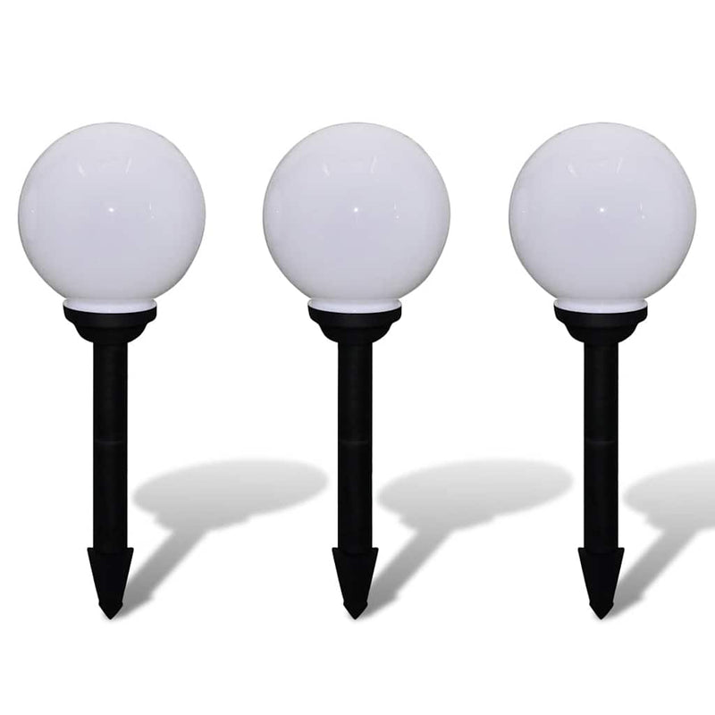 Load image into Gallery viewer, Vidaxl tuinpadlampen 3 st met grondpin led 20 cm
